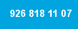 926 818 11 07